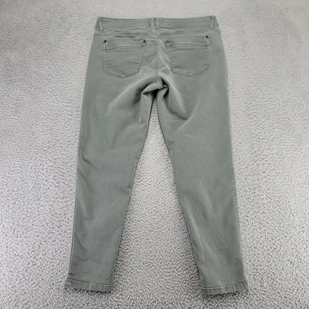 Democracy Jeans Womens 12 Green Denim Skinny Ab Solution Dark Wash Mid Rise - Picture 3 of 10